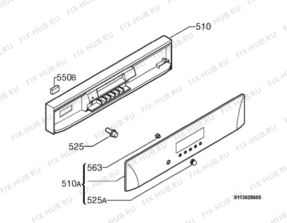 Взрыв-схема посудомоечной машины Rex Electrolux TS0000X - Схема узла Command panel 037